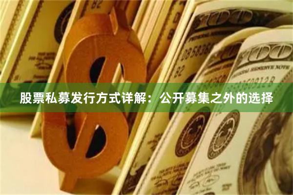 股票私募发行方式详解:公开募集之外的选择